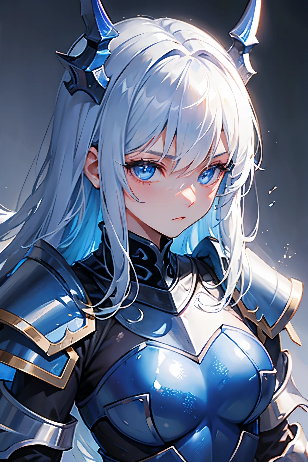armor knight Dragon Blue-eyed beauty No horns