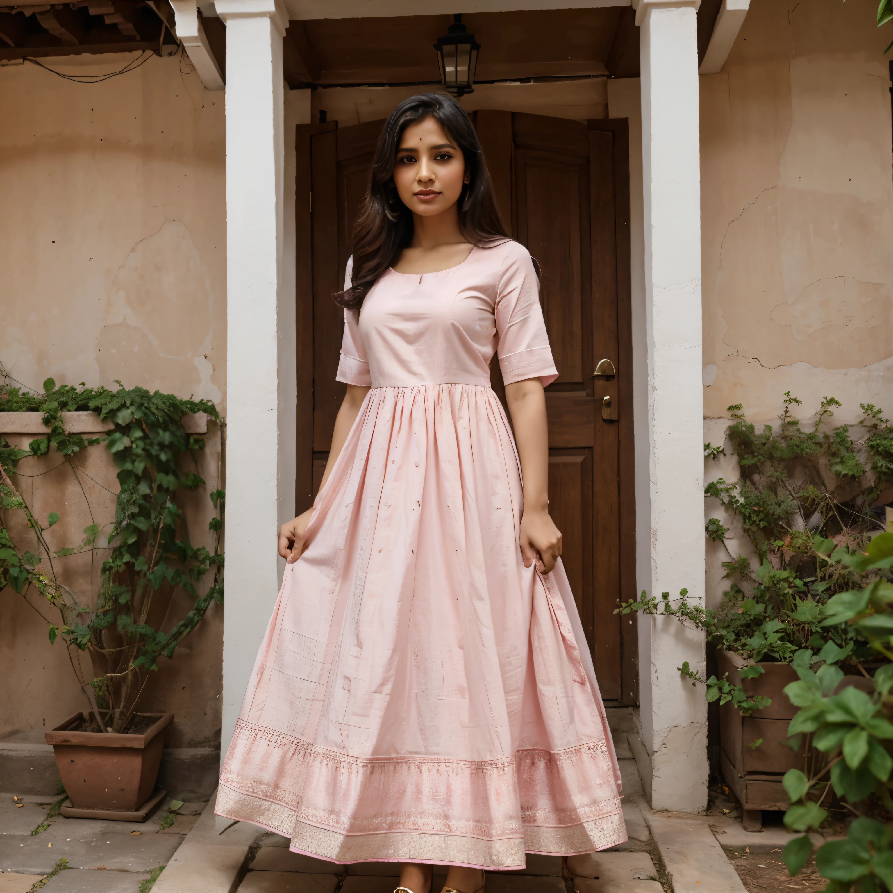 A desi pink dress traditional style