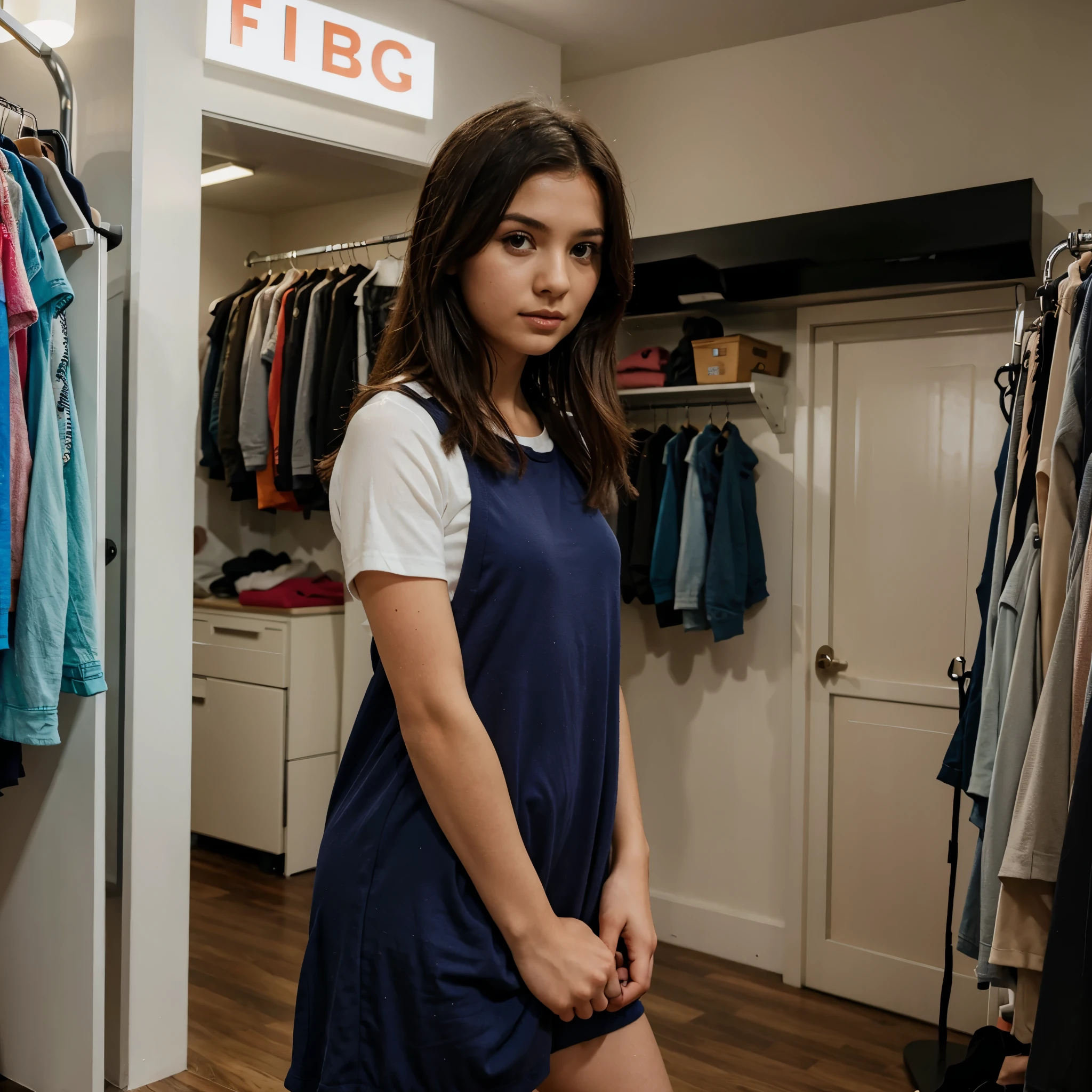 Girl without dress