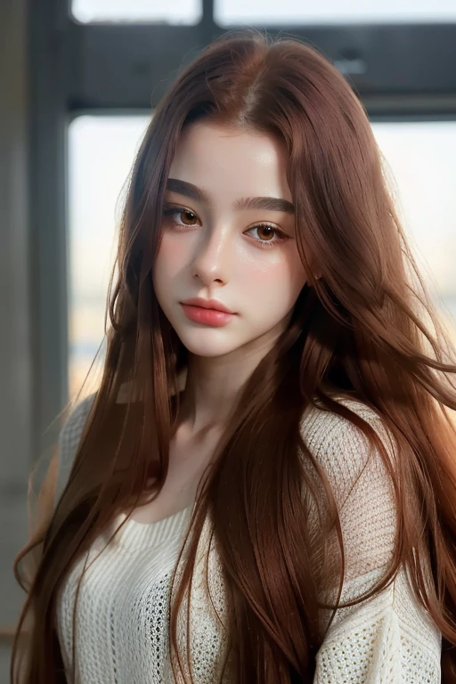 solo, very detailed, detailed face, very long hair, picture of a beautiful young woman, sfw, ((redhaired)), tarankaaa, natural style redhair