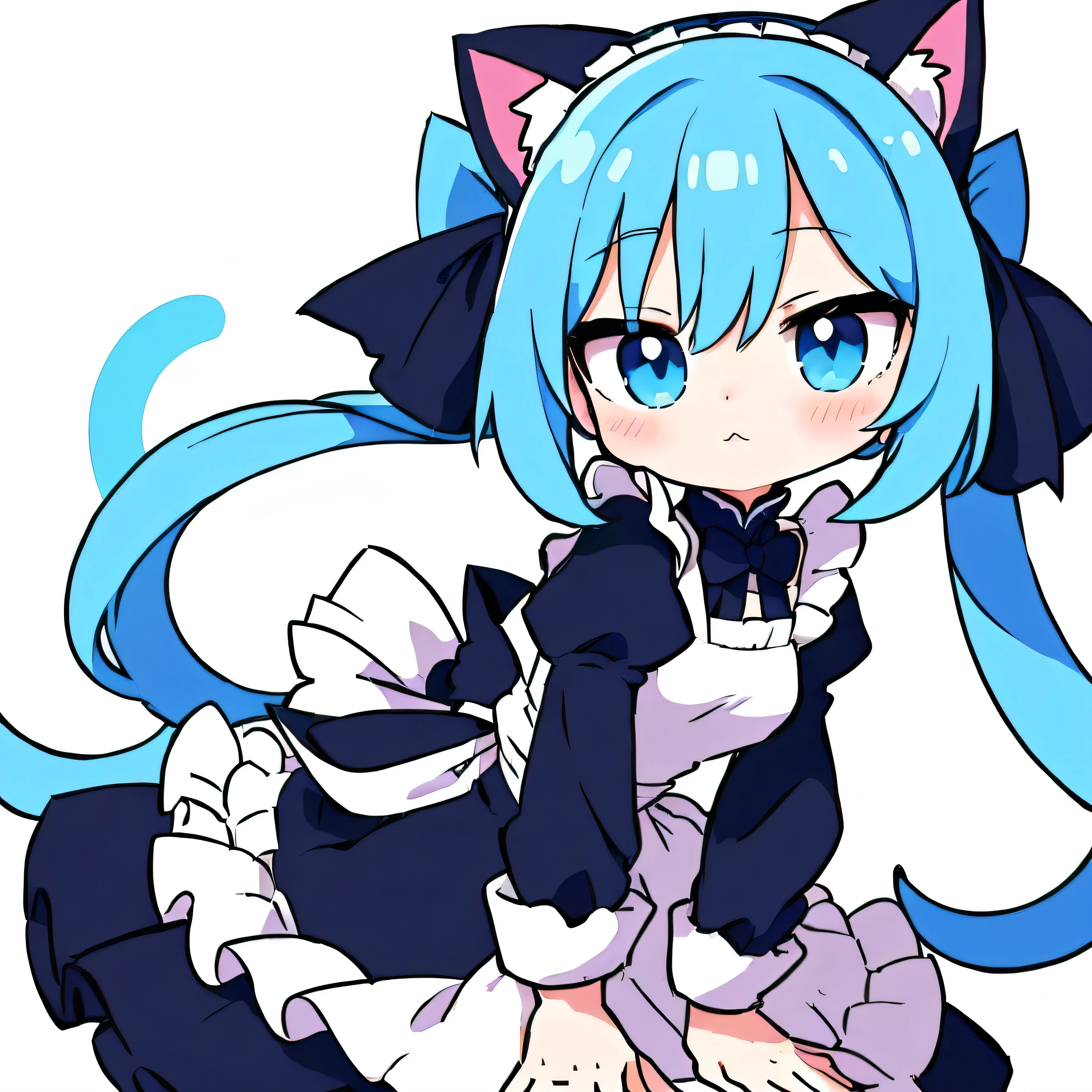 anime character with blue hair and a cat ears, anime cat girl in a maid costume, cute anime catgirl, anime moe artstyle, very beautiful anime cat girl, anime catgirl, anime girl with cat ears, rem rezero, anime cat, beautiful anime catgirl, , mikudayo, anime girl named lucy, attractive cat girl, cat girl