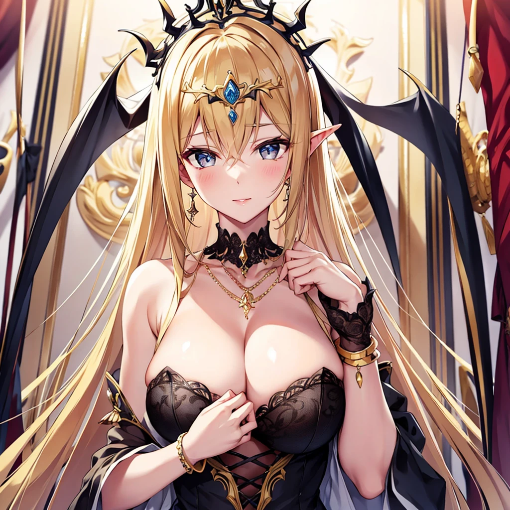 Wife, husband, daughter and 、(((Women are1peopleだけ)))((best quality)), ((masterpiece)), (detailed), perfect face、Women areマジカルプリンセス、Holding the babyil's horns grow、Ears become pointed and long、Earrings、Bracelet、necklace、Engagement Rings、Blonde、Feather hair ornament、Luxury accessories、Gorgeous tiara、Gold embroidery、(Black Veil)、The Demon Queen's Crown、衣服にGold embroidery、(black luxury dress)、Women are大魔王妃、Women are1people、((Cuddling with a man))、Stay close to your husband、Family photo、(((50 year old husband and 24 year old wife、5Year-old daughter and baby)))、ly Harmony、Marital harmony、((My 50-year-old husband is the Demon King、Devil horns growing))、((5歳の少Women are娘))、Husband and wife sit side by side on the throne、Husband and wife kiss deeply、Husband and wife love each other、Wife seduces her husband、A wife embracing her husband and kissing him deeply、My husband rubs my breasts and groin