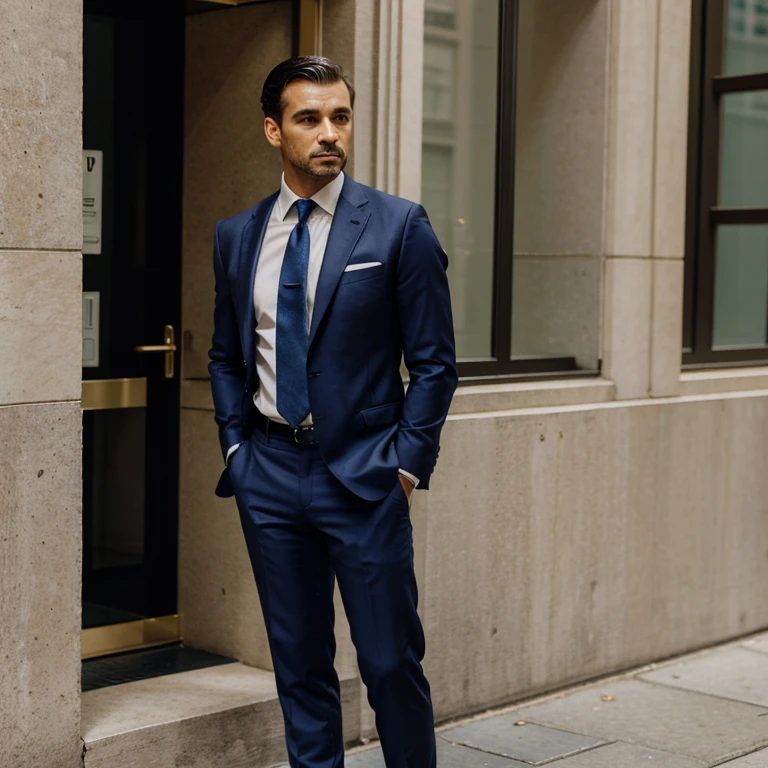 Homem formal de terno moda antiga, sentado sobre um banco em nova York bluss jezz, obra de arte muita qualidade 