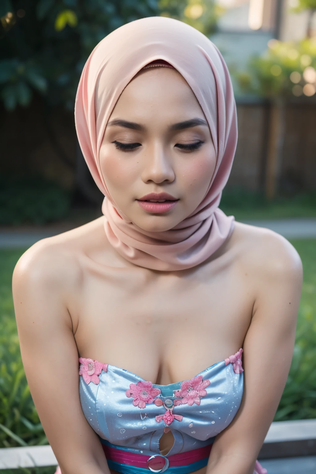 ((Colourful)), ((Big Tits:0.1)), ((Flat Chest:1)), Wear sunglasses and act like Rosyam, ((Closed Eyes)), (((Strapless Colourful Flat Chest))), Naked, Angry pose, Angry face, (((HIJAB MALAY GIRL))), masutepiece, High quality, UHD 45K, Realistic face, Realistic skin feeling , A Japanese Lady, 8 , , Very cute and baby-like face, (((FLAT CHEST))), (MATRIX WORLD), ((look In front  at the camera and SADNESS)), ((())), (((CUTE GIRL))), ((PASTEL LIPS)), ((SATIN LACE)), ((CHUBBY)), ((UNDRESS)). Brown, Flat Chest, Wearing G-String. Sitting, from behind view up, seductive pose, (Small face)