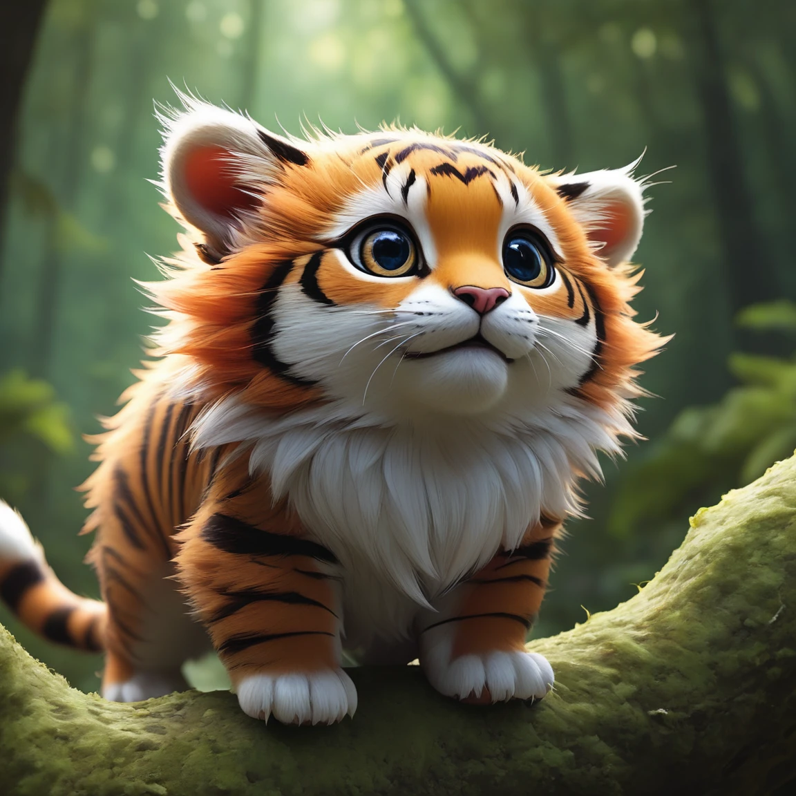 score_9, score_8_superior, score_7_superior, score_6_superior, score_5_superior, score_4_superior,Ultra-high resolution, 
Adorable tiger-like creature with big eyes in the autumn forest