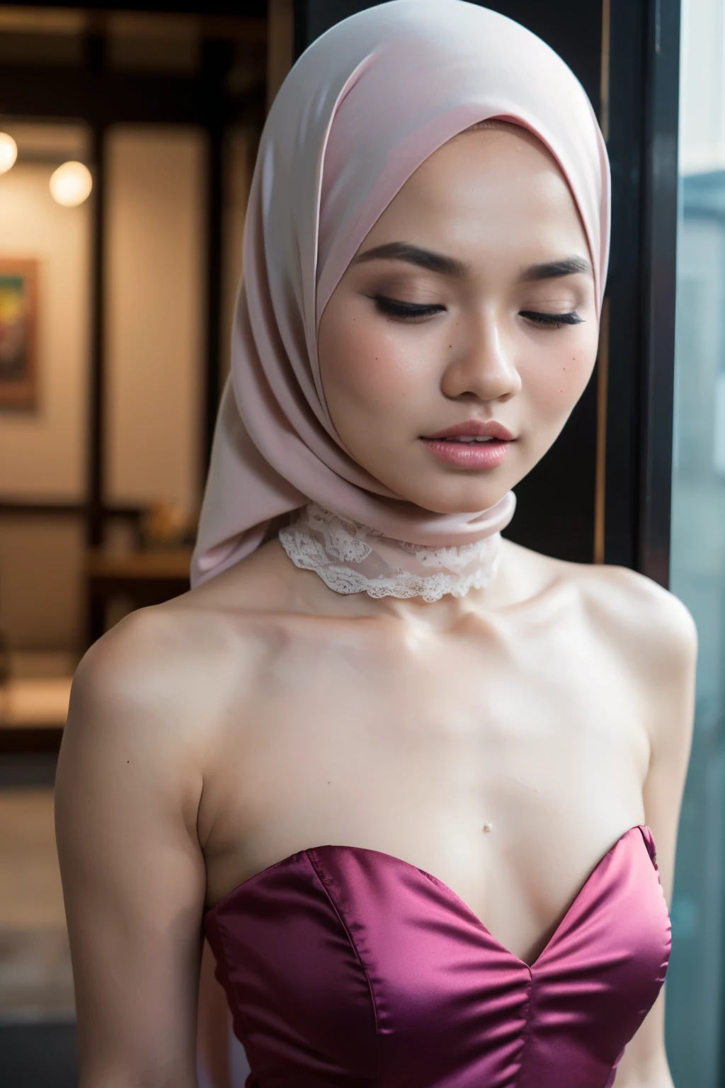 ((Colourful)), ((Big Tits:0.1)), ((Flat Chest:1)), Wear sunglasses and act like Rosyam, ((Closed Eyes)), (((Strapless Colourful Flat Chest))), Naked, Angry pose, Angry face, (((HIJAB MALAY GIRL))), masutepiece, High quality, UHD 45K, Realistic face, Realistic skin feeling , A Japanese Lady, , , Very cute and baby-like face, (((FLAT CHEST))), (MATRIX WORLD), ((look In front at the camera and SADNESS)), ((())), (((CUTE GIRL))), ((PASTEL LIPS)), ((SATIN LACE)), ((CHUBBY)), ((UNDRESS)). Brown, Flat Chest, Wearing G-String. Sitting, from behind view up, seductive pose, (Small face)