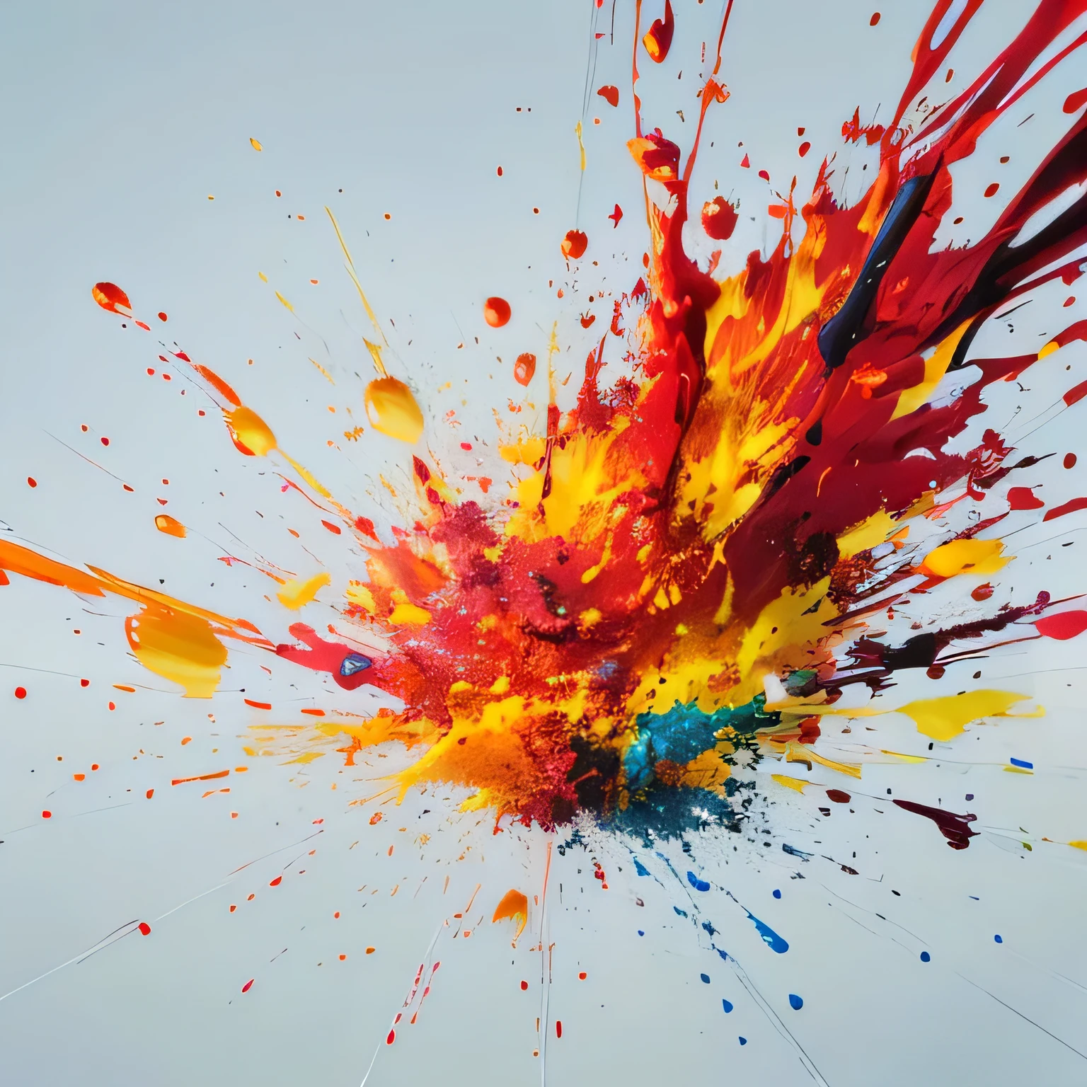 splash paint, explosion, white background