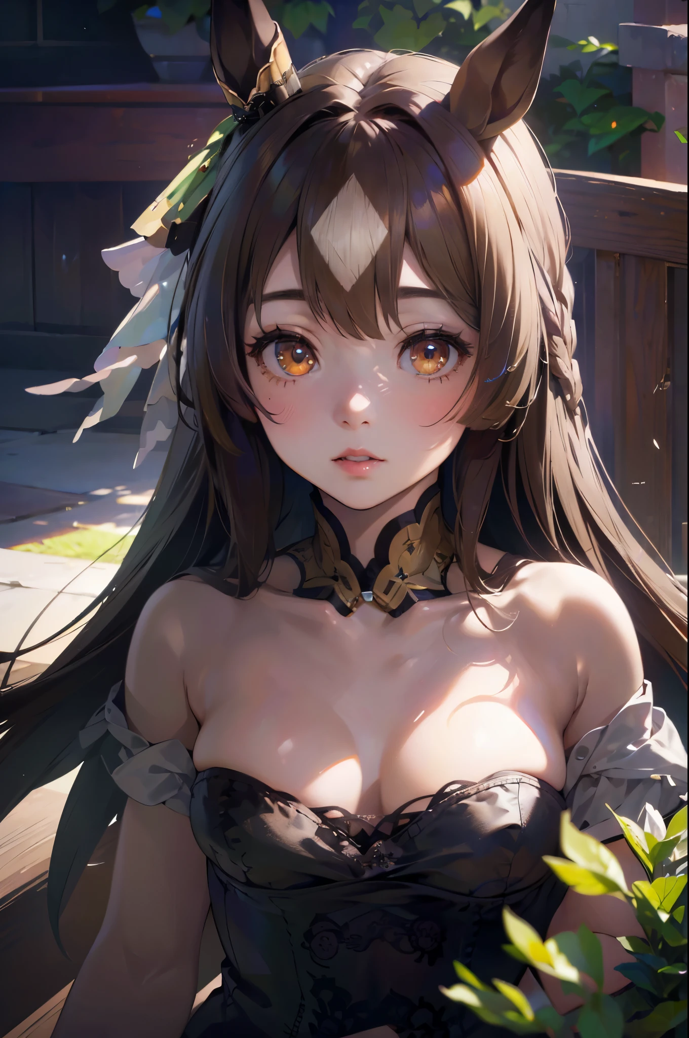 The whole body is visible,satono diamond,umamusume、wearing nothing,((Small Bust)),(highest quality、4k、8k、High Resolution、masterpiece:1.2)、Super detailed、(Photorealistic:1.37)、Portrait、Sharp Focus、feminine、delicate、White skin、Subtle curves、Gentle expression、Soft lighting、Bright colors、Artistic atmosphere