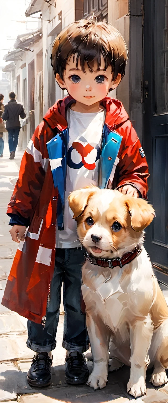 Cute and cute puppy、front、