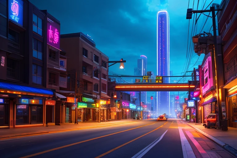Sci-Fi near-future city、Suburban town、empty street、night、Storehouse architecture、bridge、Old store、shrine、Temple、ragged、Circuit board、complicated、Super detailed、Realistic、超Realistic、high quality、Highest、Super Detail、Crazy Detail 、Very detailed、Photorealistic、A magnificent composition、Highest品質、32k --v 6