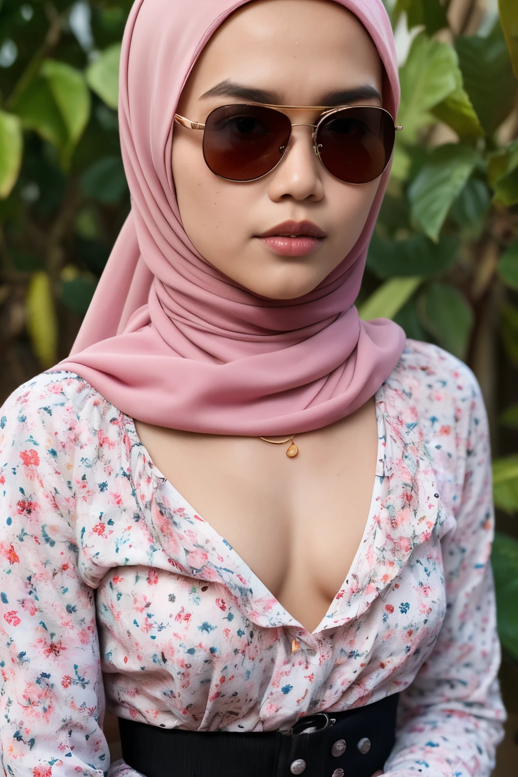 Bodybuilder , (((HIJAB MALAY GIRL))), masutepiece, High quality, UHD 32K, Realistic face, Realistic skin feeling , A Japanese Lady, 8 years old, , Very cute and baby-like face, (((FLAT ))), (MATRIX WORLD), ((look In front  at the camera and SADNESS)), ((())), (((CUTE GIRL))), ((PINK LIPS)), ((wering strapless Floral Pattern)) little Bodybuilder, ((flat :1.5)), (((sunglasses)))