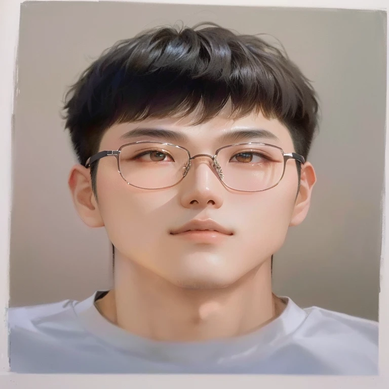 Close up of person wearing glasses and shirt, Yanjun Chengt, Jungwon Charles Jeong, Jungwon Jeong, Lee Ha-ren, ???????? Chen, Yangjun Chen, Junhyung Hong, Chichaowang, Lin Wenjun, 23 years old, hair is red