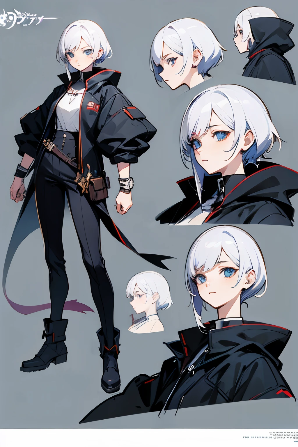 Full concept art of an anime character