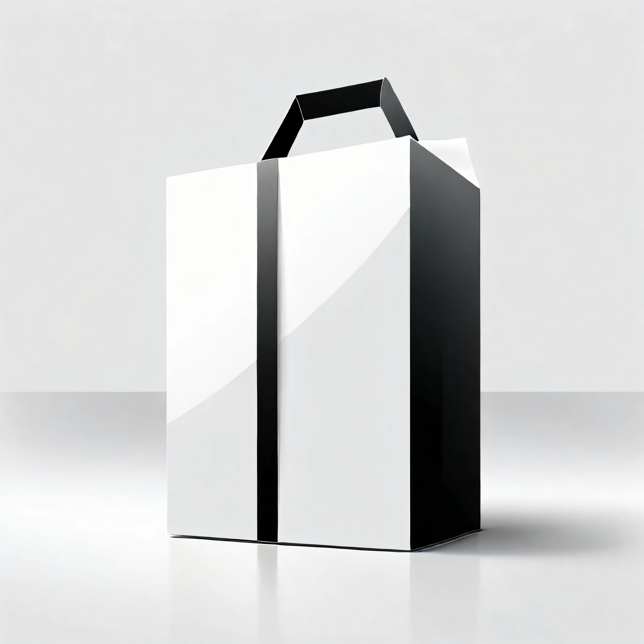 Vector box simple black and white with white background