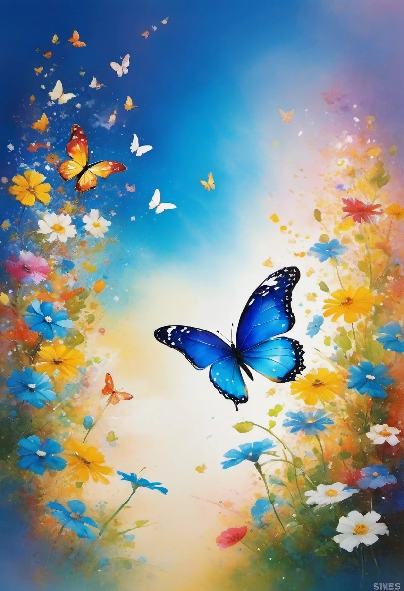 Produced by ais-rcn,8k Photo,letter,Like a blue butterfly,Dancing with the Pen,Transform ideas into beautiful works of art,Flexible,Side light