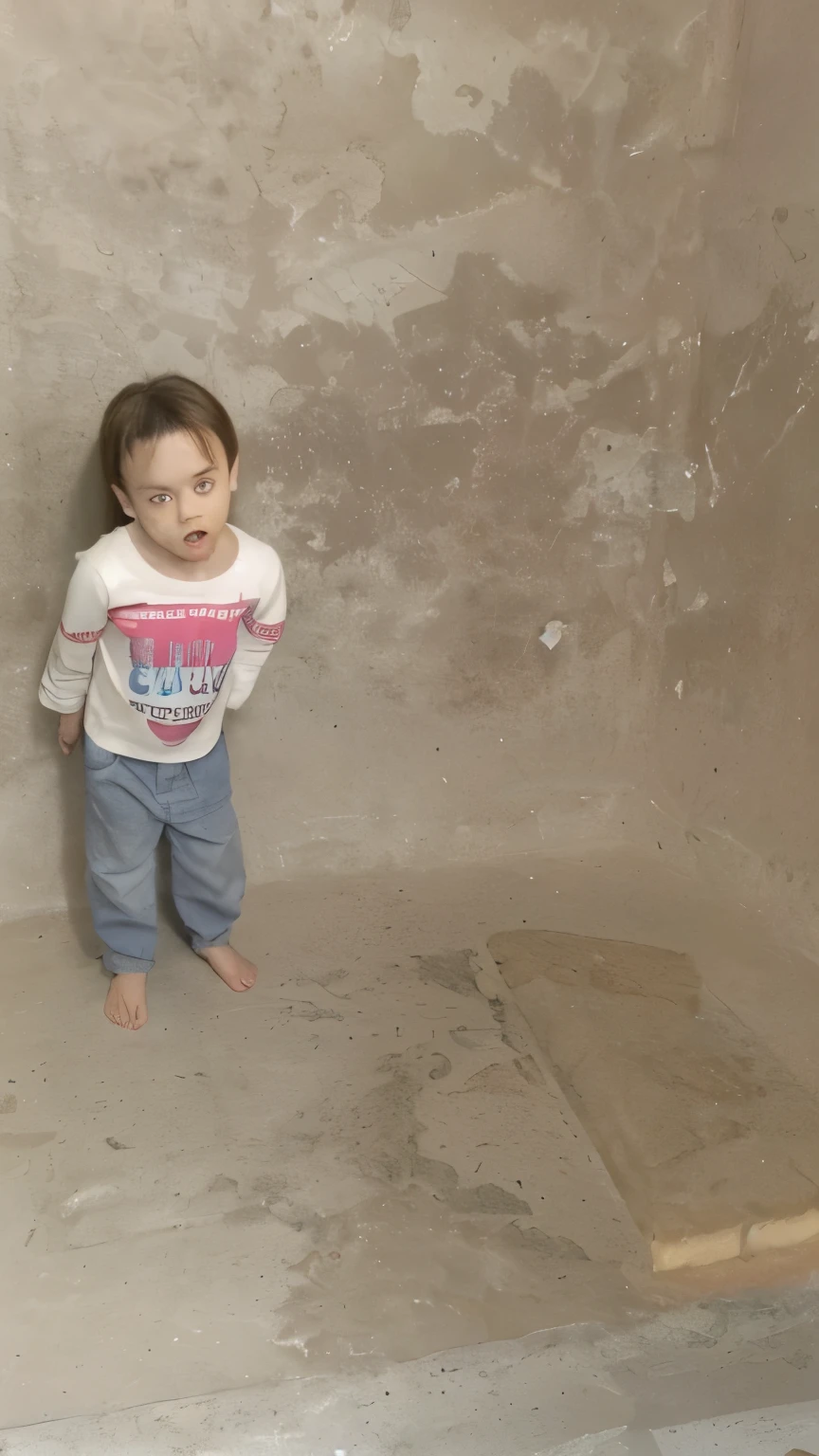 (((Naked, shaved, small-breasted elementary school princess))),((A young child of 8 years)),(((A hidden camera shot of the shaved pussy of a princess peeing while standing up))),A camera angle that takes a close-up shot of the crotch of a very young  squatting on a Japanese-style toilet with his legs apart, from directly below and looking up at the child&#39;s crotch.,A detailed depiction of urine escaping from the crack between the legs of a young 