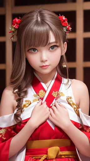 ((NSFW)),one girl, (a beauty girl, delicate girl:1.3), (19 years old:1.3),
break, (Red Hanbok,Bright dress:1.3),(Off the shoulder,Fluffy hem,Open chest,Open hanbok,There is no obi),
break, Very fine grain definition, (Symmetrical eyes:1.3),
break, (Night Festival:1.3),
break, (Ample breasts:1.2),Brown eyes, Parted bangs, Brown Hair,  girl,
break, (Eyes and facial details:1.0),
break, (masterpiece, highest quality, Super detailed, Detailed face, 8k),Shot to the knee,