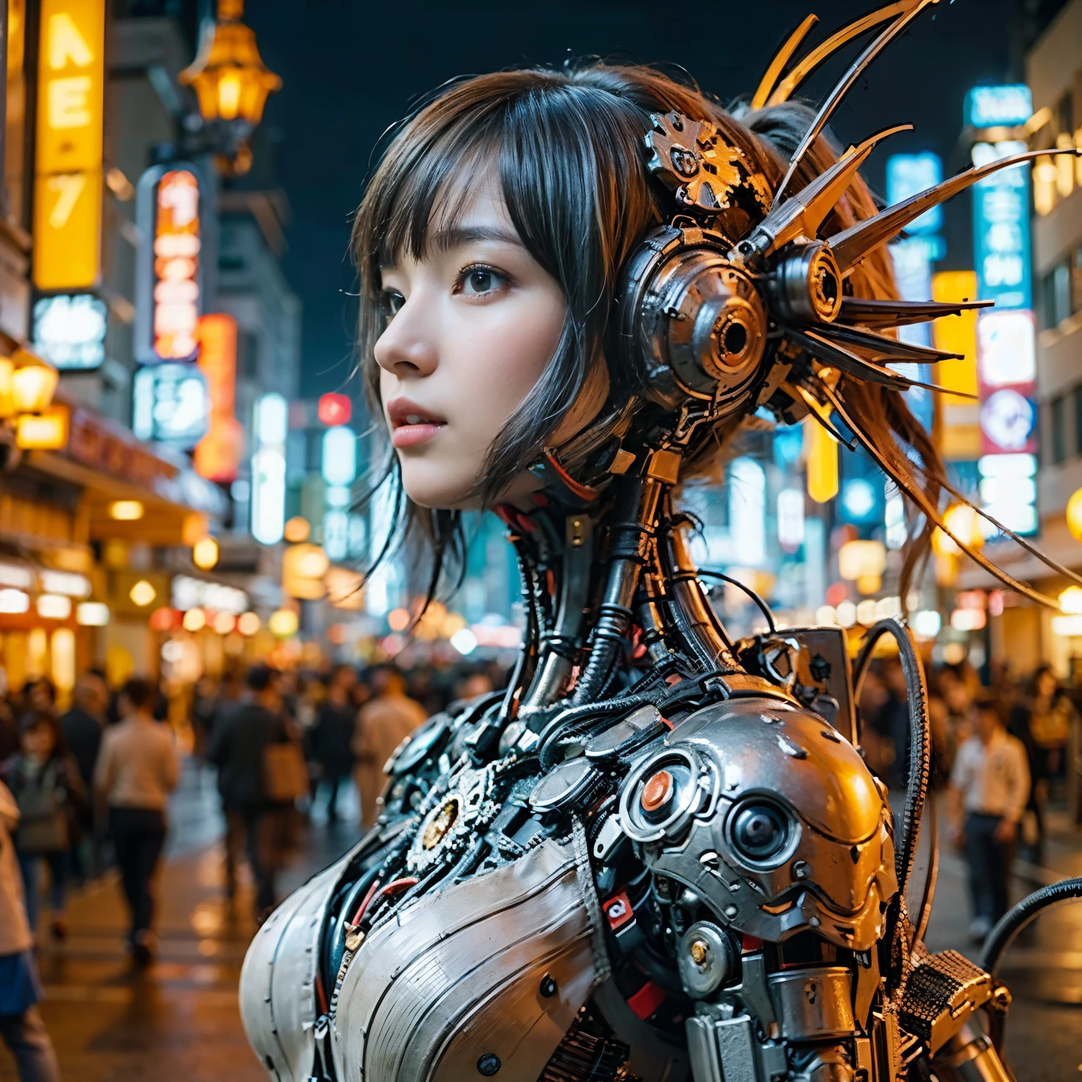 (masterpiece, best quality:1.2), (8k uhd, 16k, 32k, ultra high res), (photorealistic:1.37), (RAW photo), ultimate-realistic, ultimate-realistic details, ultimate-realistic texture, ultimate-intricate details, ultimate-realistic lighting, ultimate-realistic shadow, 1 japanese girl, ultimate-cute face, ultimate-RAW skin, ultimate-realistic eyes, (mechanical:1.4),  (armor), full body, wide shot