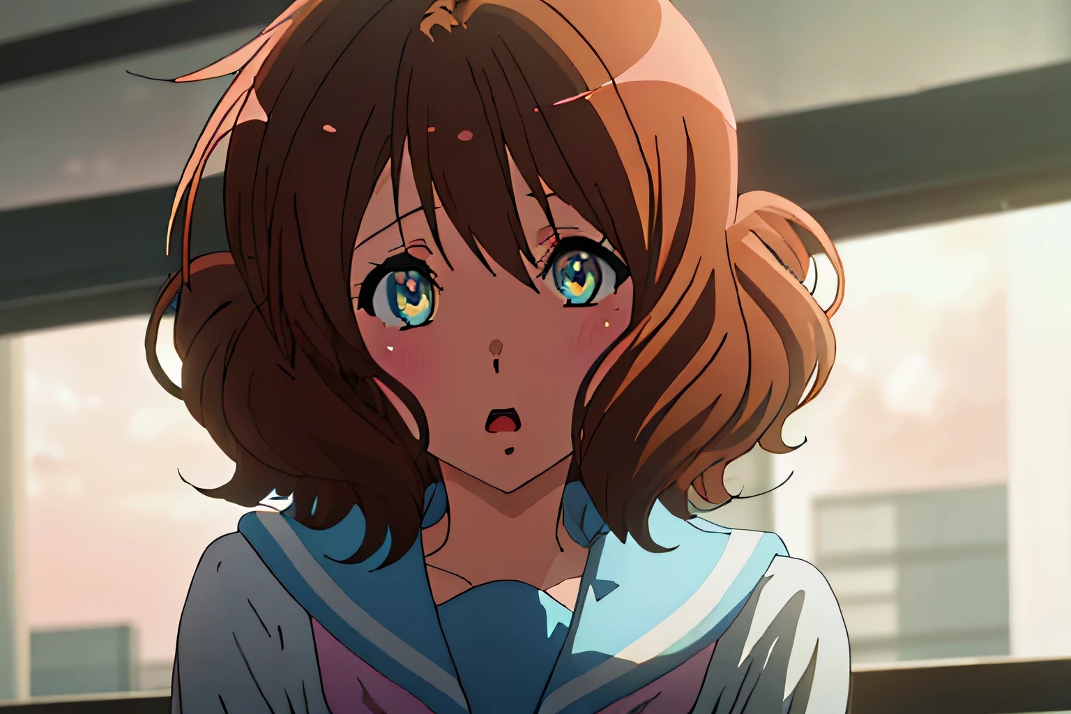 Browsing Caution,(((One girl,One boy,Sex ,Vaginal ))),whole body ,Thigh Folkas,white lace panties ,(((Beautiful things ))),{Your thighs_Kumiko_Euphonium Sound:1.15}, Brown_hair, short_hair, Brown_eye, blush, serafuku, front hair, green_null, Blurred, cloud, kitauji_expensive_School_uniform,  crew_collar, School_uniform, white_shirt, Day, neckerchief, short_sleeve, green_crew_collar, Blurred_background, pink_neckerchief ,(shape:0.8), (detailed and beautiful eyes:1.6), highly Detailed face, Perfect lighting, Extremely detailed CG, (Perfect hands, Perfect Anatomy),masterpiece,High resolution,Anime key visual,detailed and beautiful eyes,highest quality,unity 8k wallpaper,Ultra-dense skin,white skin,highest quality, wallpaper,8k,Kyoto Animation,Ultra detailed eyes,growing eyes,Detailed face,high detailed hair,highest quality,