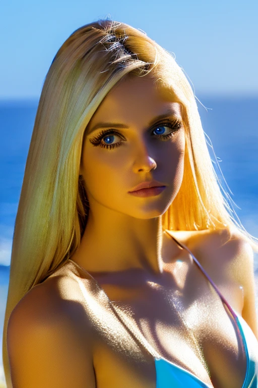 Micro Bikini　Blonde　semi-long　Big eyes