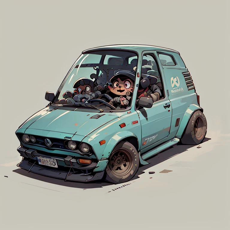 carro Volkswagen Golf ALL Black, com prancha de surf no topo, Highly detailed illustration.", Vehicle illustration, Cartoon style illustration, estilo dos desenhos animados, hd illustration, Ultra-detailed illustration, vector illustration, hiper real altamente detalhado, Highly detailed illustration, High detail illustration, Retro illustration, Caricatura altamente detalhada, Artistic illustration, arte vetorial altamente detalhada, a beautiful artwork illustration