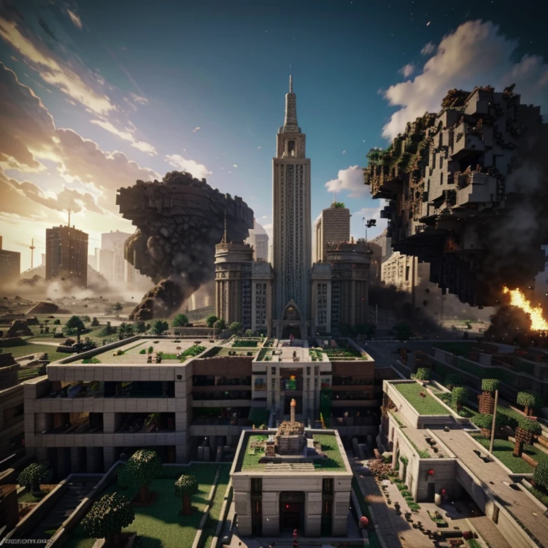 Destruccion de minecraft en un mundo horrible