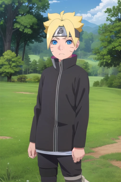 Borutouzumaki, Boruto Uzumaki, short hair, Blue eyes, Blonde hair, Male focus, mark on face, spiky hair, mustache markings, forehead protector,
outdoors, the forest, nature, trees, grass, sky, clouds, Sun,
BREAK looking at viewer, (cowboy shot:1.5),
BREAK (masterpiece:1.2), Best quality, a high resolution, unity 8k wallpaper, (illustration:0.8), (Beautiful detailed eyes:1.6), very detailed face, Ideal lighting, extremely detailed computer graphics, (Perfect hands, Ideal Anatomy), nude body, nude top, spread legs, shy, 8k quality, excited, Mouth open, only up bodies in the frame, looks shyly at the viewer, ass