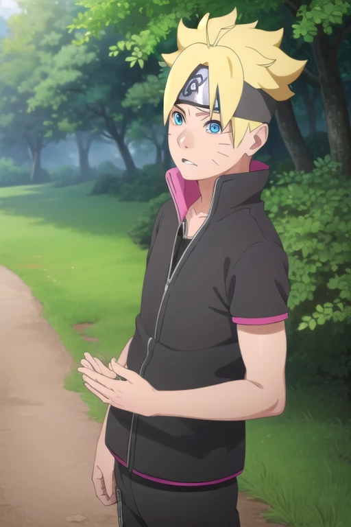 Borutouzumaki, Boruto Uzumaki, short hair, Blue eyes, Blonde hair, Male focus, mark on face, spiky hair, mustache markings, forehead protector,
outdoors, the forest, nature, trees, grass, sky, clouds, Sun,
BREAK looking at viewer, (cowboy shot:1.5),
BREAK (masterpiece:1.2), Best quality, a high resolution, unity 8k wallpaper, (illustration:0.8), (Beautiful detailed eyes:1.6), very detailed face, Ideal lighting, extremely detailed computer graphics, (Perfect hands, Ideal Anatomy), nude body, nude top, spread legs, squatting, little dick, shy, 8k quality,