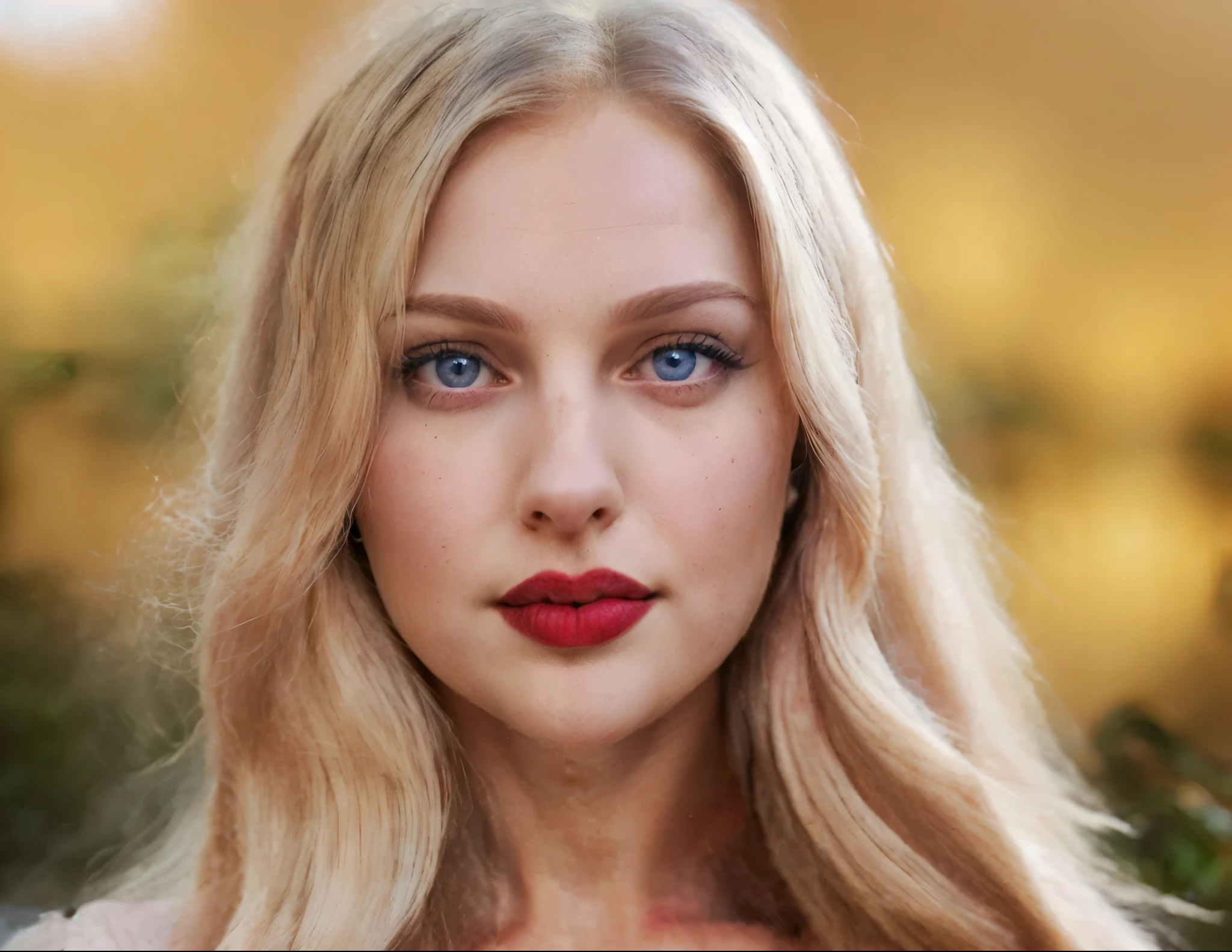 Dark Blue eyes, red lips, attractive, wearing a formal dress, attractive, curvy body
