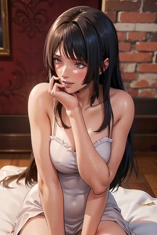 (((masterpiece))), (((best quality))), ((ultra-detailed)), (highly detailed CG illustration), Boa Hancock, (masterpiece:1.5), Detailed Photo, Sexy, (Best Quality: 1.4), (1girl), Beautiful Face, (Black Hair, long Hair: 1.3), Beautiful Hairstyle, beautiful detail eyes, (realistic skin), beautiful skin, absurd, attractive, ultra high resolution, high definition, Pinkish white skin, cool white light, sexy pose, Beautiful , white background, pink soft white light, Wear a white dress, age girl, sexy
