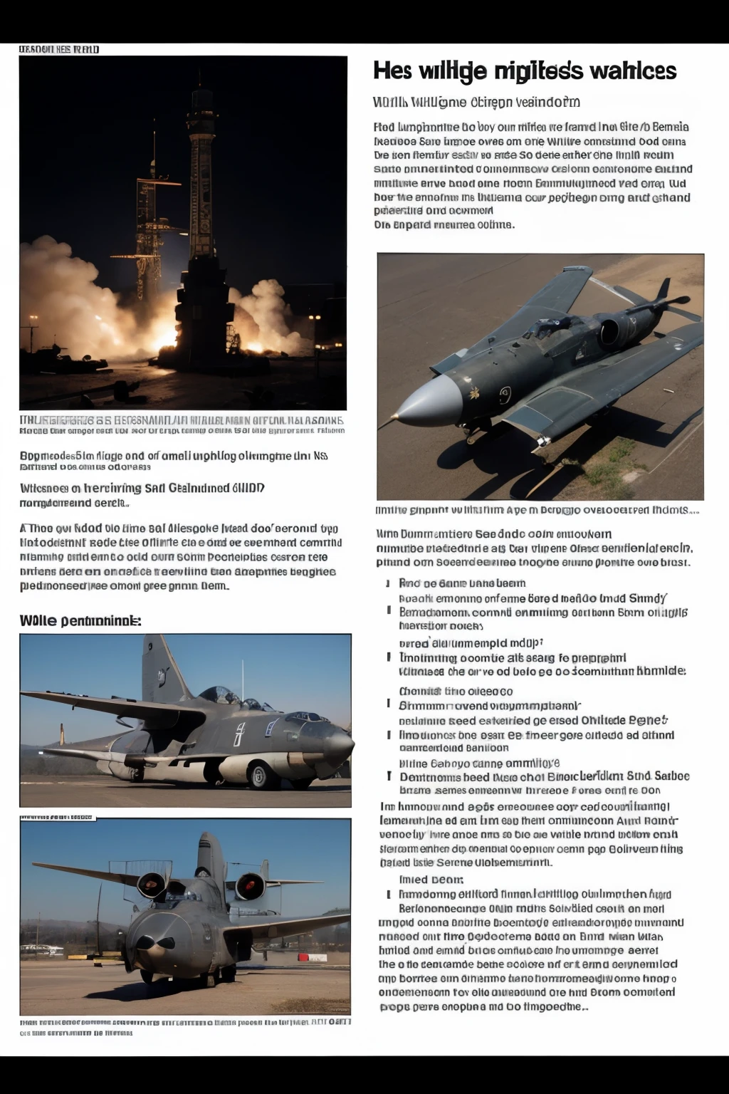 a magazine in Spanish with a little information about the weapons and military technology projects developed during World War II