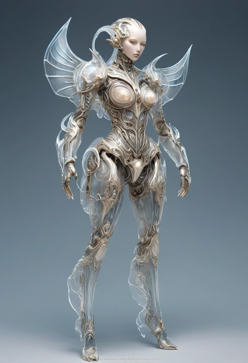 bioMechanical style Ultra detailed illustrations, Phantom Magical Creatures, (Translucent skin: 1.5), (with translucent body: 1.5) Ms. Schiff's Art, Neon, Light Particles, color, cmyk color, Backlight, Cyberpunk, close up, Mechanical, (whole body: 1.9), Dark background, View from top to bottom. blend of organic and Mechanical elements, Futurism, Cybernetic, detailed, complicated,Selective focusing, Miniature effect, Blurred background, highly detailed, Full of energy, View control,(Rich color:1.6),Crab