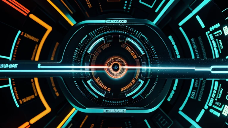 A detailed and vibrant digital illustration of two eyes, surrounded by a complex and colorful circuit board, emphasizing the fusion of human biology and technology.