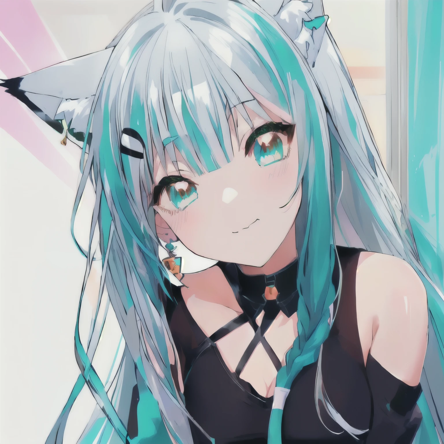anime girl with gray hair and cat ears leaning against a wall, brown ayes, anime girl with cat ears, cute anime catgirl, beautiful anime catgirl, anime catgirl, nekomimi, anime cat, very beautiful anime cat girl, anime girl with teal hair and brown ayes, anime moe artstyle, pixiv, pixiv 3dcg, very beautiful cute catgirl, anime girl with cat ears, cute anime catgirl, anime catgirl, anime style 4 k, anime style. 8k, nightcore, (anime girl)