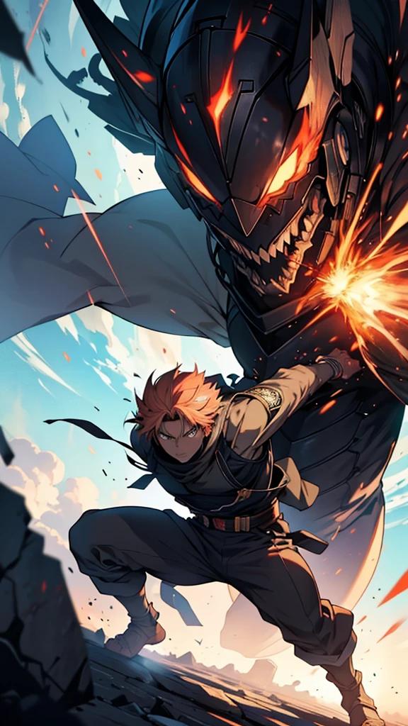 Images of anime main characters facing difficult challenges, such as fighting against powerful enemies or facing failure in their achievements. Narration: “In this world, we will all face obstacles. However, true courage is not about the absence of fear, but rather about daring to fight despite the presence of fear.”