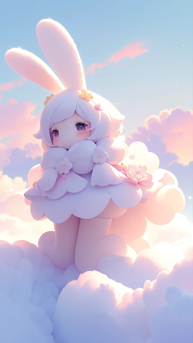 concept art, concept art book, manga page, novel art, lewd, erotic. seductive pose, chibi, small, micro, cloudium, clouds, cloud seeds, cloudium seeds, cloud bush, simple, cute, smily face, white circle happy, silly, adorable, farm, candy, sugar, cotton candy, pink hair, pink eyes, navel, thighs, panties, holding cotton candy, blasting cotton candy, explosion, nebula, white magic stars,cum