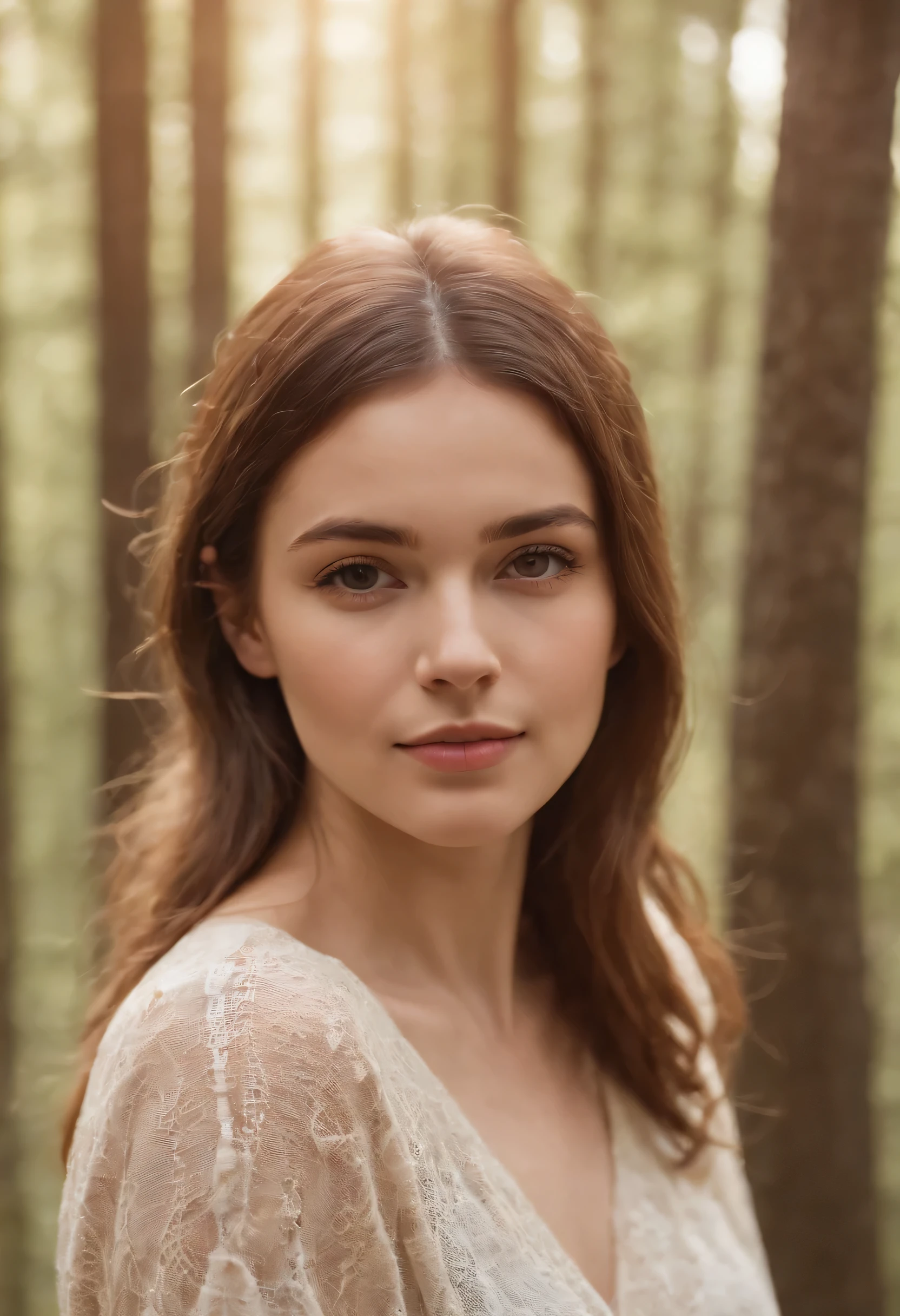 Girl Sunshine Forest Realistic