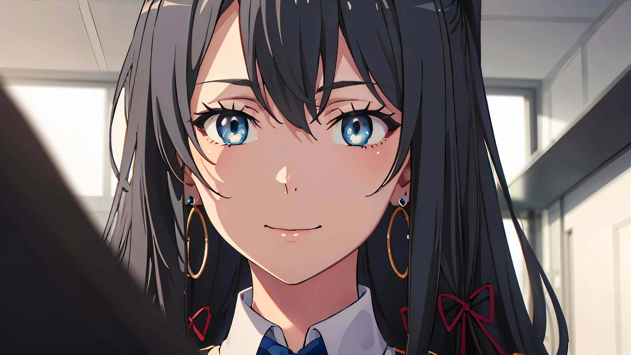 hair_ponytail ribbon,Black hair, eyes blue, long hair, smile , Yukinoshita Yukino,
BREAK (cape, epaulettes, cleavage, jewelry, earrings, midriff:1.2)
BREAK vaginal, upright straddle, BREAK background will depict a Fitness training room
BREAK (masterpiece:1.2), best quality, high resolution, unity 8k wallpaper, (illustration:0.8), (beautiful detailed eyes:1.6), extremely detailed face, perfect lighting, extremely detailed CG, (perfect hands, perfect anatomy),