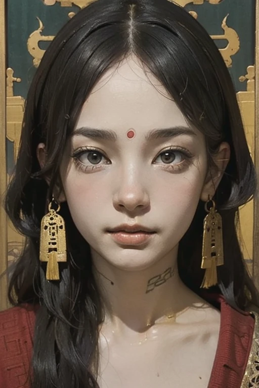 Ancient Chinese Goddess, 南海のKannon, Kannon, Inspired by India, Kannon菩薩,,Calm expression,Shui Mohua,Buddha,Buddha教徒,Lotus,chinese painting style,Thangka Style