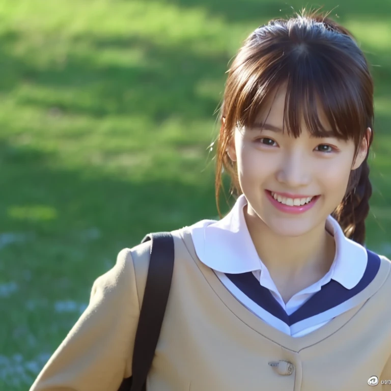 ((masterpiece)), (8k, expensive_solve), (clear_image), (highest quality), (sunlight, Face reflected in the light), (Face reflected in the light:1.1), (meitantei conan (style), alone, Beautiful eyes and fine face, ((One girl, alone)), Medium chest, Wide Hips, (Abdominal muscles:0.8), ((school uniform)), (ponytail), (blush, Happy, Happy smile, Laughter), Elevate your legs,Inside the school,