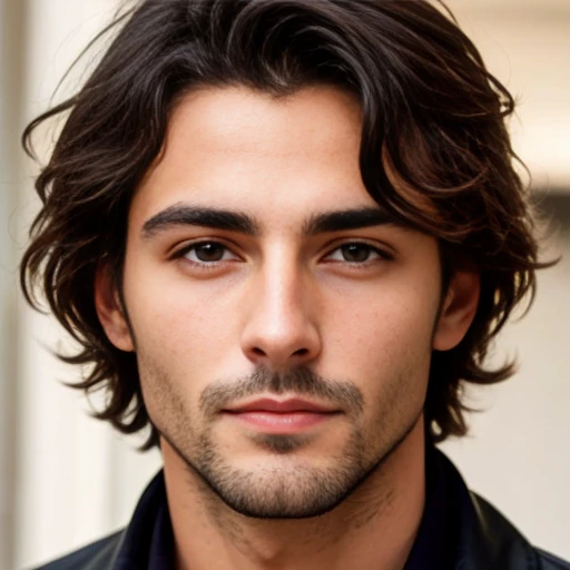 beautiful italian man. focus on face