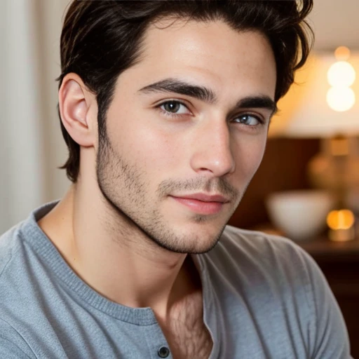   beautiful Asmonean Jewish man. focus on face