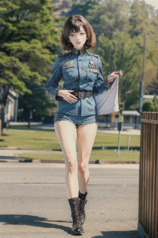 ((highest quality)), ((masterpiece)), (detailed), Perfect Face、(((masterpiece,highest quality,In 8K,非常にdetailed,High resolution,))),(A female Earth Federation Forces officer is walking...:1.5),(alone:1.5), (Wearing Earth Federation military uniform:1.5),(federal employee attire'Cap:1.5),(Cute type of girl:1.4),(detailedな顔の描写:1.4),(Beautiful Hands:1.4),(Beautiful Hands:1.2),(wallpaper:1.5),(whole body:1.5),((overlook:1.5)), ((15 year old Japanese girl, Clothes that fit, white type)), (Inside the spaceship, Outside is a space), (((Camel Toe)))(((skirt, Pants are visible)))
((Nipples:0.3)),