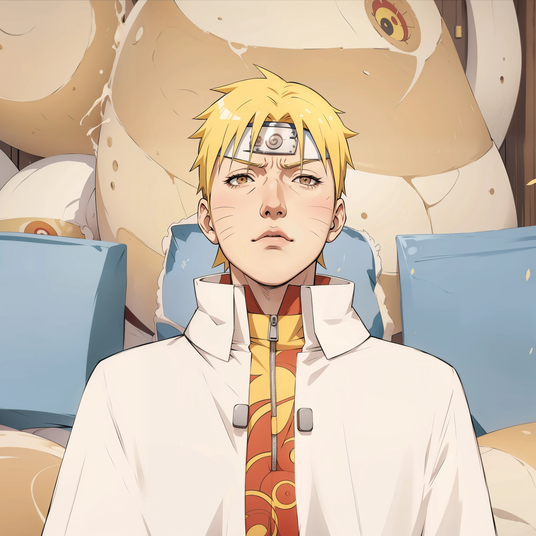 Uzumaki Naruto, extremamente realista, Hokage, versao adulta, bonito