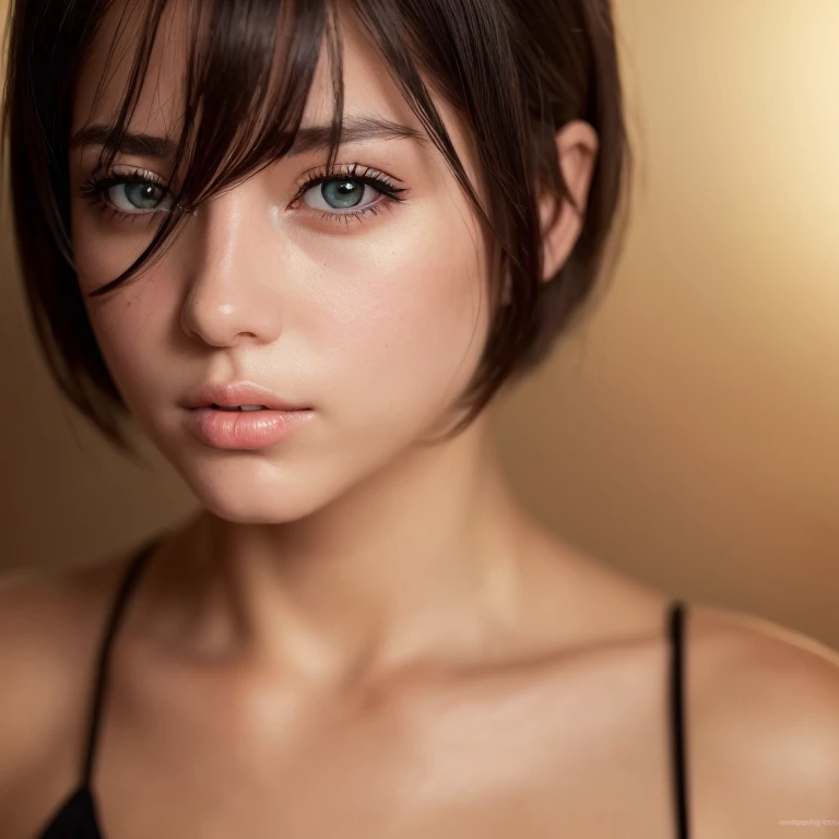 (masterpiece:1.3), (8k, Realistic, RAW Photos, highest quality: 1.4), (1 girl), Beautiful Face, (Realistic face), (Black Hair, short hair:1.3), Beautiful hairstyle, Realistic eyes, Beautiful and beautiful eyes, (Realistic skin), Beautiful Skin, Confused, charm, Ultra-high resolution, Surreal, Very detailed, Golden Ratio - Automatic