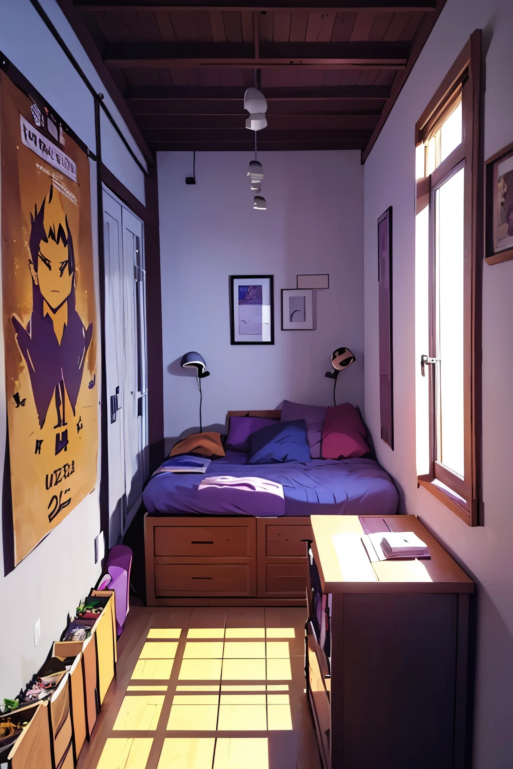 habitacion, full, ak, morado, habitacion de hombre, posters, etc, anime, manga, full room, 