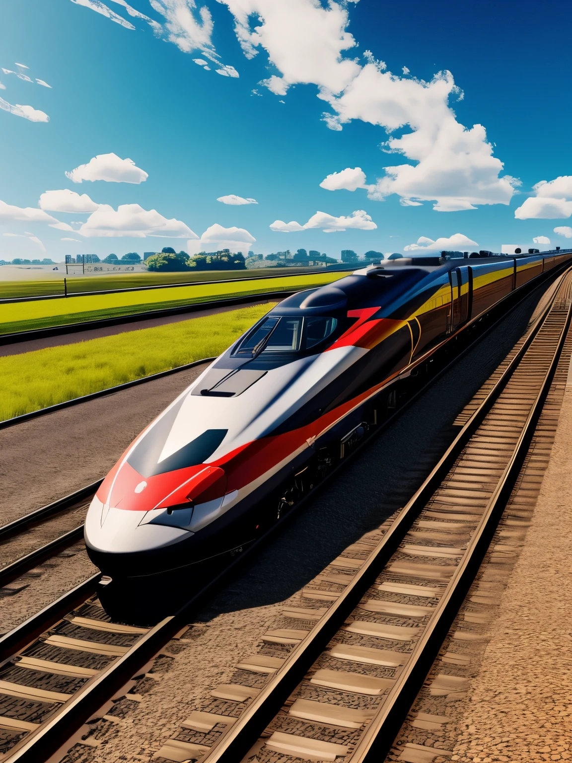 bullet train, ultra detailed, high quality, 8k resolution