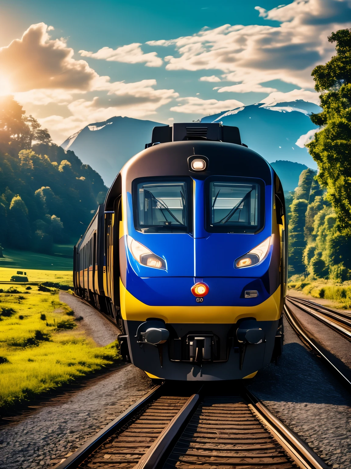 electric train, ultra detailed, high quality, 8k resolution