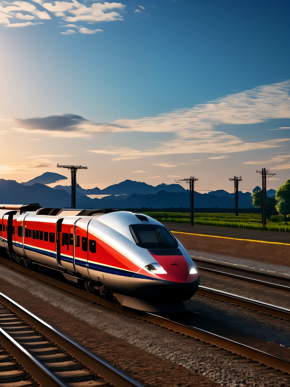 bullet train, ultra detailed, high quality, 8k resolution