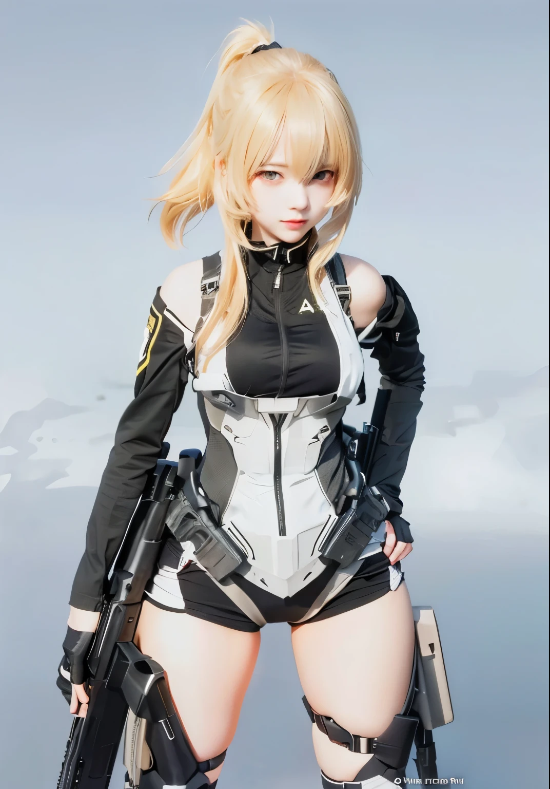 Anime characters with guns and uniforms, m4 sopmod ii Girls' frontline, From the video game Azur Lane, Girl in cyber mecha armor, Nice details. Girls' frontline, from Girls' frontline, Azure Lane Style, automotive girl valkyrie, Ayaka Genshin Impact, Wear technology suits and armor., ancient art concept, Cyber Series, Wear tactical armor.